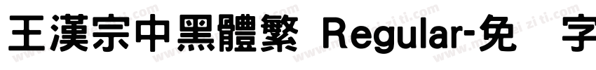 王漢宗中黑體繁 Regular字体转换